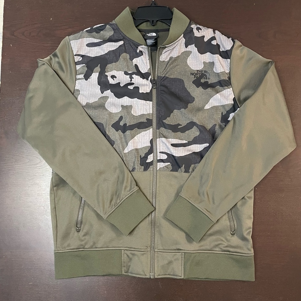 North Face Camo Track Jacket (Large)